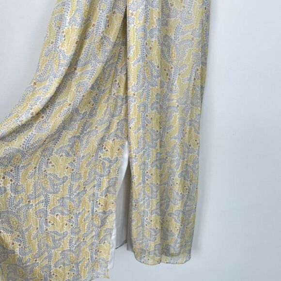 Likely Revolve Lucy Twisted Cut Out Metallic Midi Dress Green Tea Multi Gold 10 - Picture 8 of 12